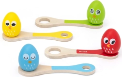 Joc din lemn cu ouă pe linguri Viga Toys