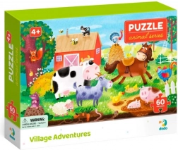 Dodo Puzzle Animale – Aventuri la țară, 60 de piese