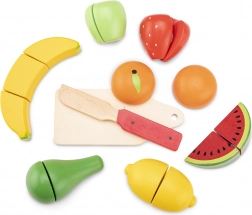 Set din lemn pentru tăierea fructelor în coș