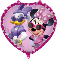 Balon folie în formă de inimă MINNIE MOUSE 46 cm