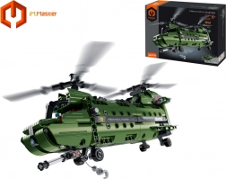 set de construcție iM.MASTER 2în1 elicopter cu propulsie mecanică, 393 piese