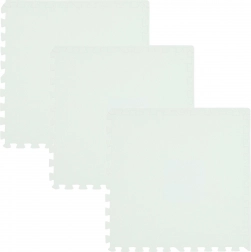Saltea de podea din spumă HUMBI 180 × 60, puzzle mari impermeabile, sigură pentru copii, alb (3 buc.)