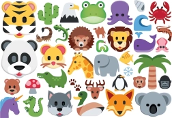 EUROGRAPHICS Puzzle Emoji animăluțe 100 piese