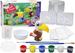 Set creativ artistic 3D Păsări ipsos și culori