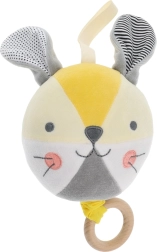 Mingiuță melodică iepuraș PETIT COLLAGE din bumbac organic