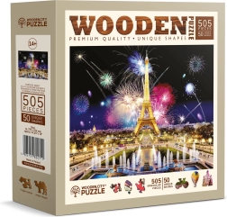 puzzle din lemn Parisul nocturn 505 piese de la WOODEN CITY