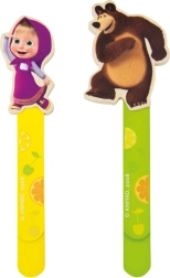 Semn de carte din lemn Mașa și Ursul Bino