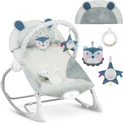 Șezlong și balansoar cu vibrații RICOKIDS – gri