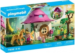 Playmobil Princess Magic căsuță de zâne confortabilă cu unicorn auriu