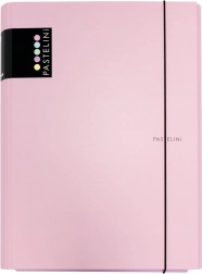 Mapă cu 3 clapete din carton laminat cu elastic Pastelini – Roz