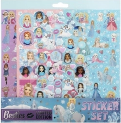 Autocolante de iarnă pentru fete – set netede și 3D