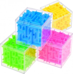 Cub labirint 3D rotativ – cub colorat de puzzle 7,5 cm
