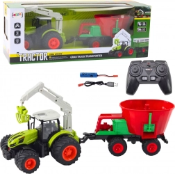 Tractor RC cu semănătoare și apucător rotativ 2.4 GHz