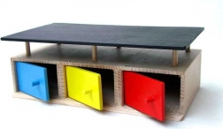 garaj din lemn pentru 3 mașini