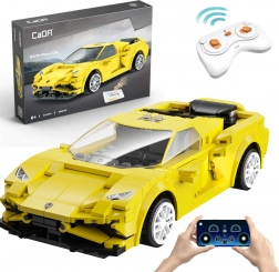 Set de construcție CaDA EVO Race Car – mașină RC de curse galbenă, 289 piese, Dual Mode