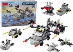 Constructing Blocks Elicopter 6 în 1 Set de vehicule pentru meșterit 117 piese.