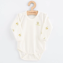 Body pentru bebeluși cu mânecă lungă din bumbac organic NEW BABY Măsline, măr. 74 (6–9 luni)