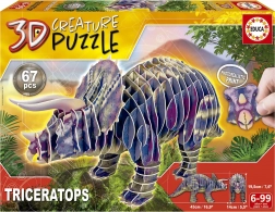 Puzzle 3D triceratops 67 piese