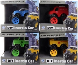 Autovehicul cu șuruburi cu roți mari cu volantă