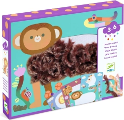 Set creativ Djeco Wool & Velcro – prieteni pufoși