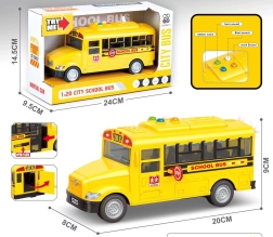 Autobuz școlar cu lumină și sunet 1:20