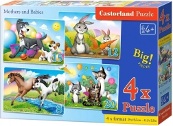 Puzzle Castorland Mămici şi pui de animale