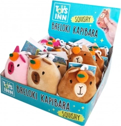 Breloc din pluș capibara cu burtică squishy TOYS INN
