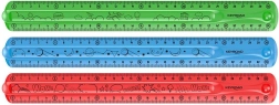 Riglă flexibilă KEYROAD Flexi 30 cm, transparentă