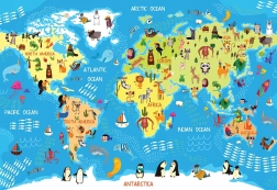 Puzzle Interdruk Hartă lumii cu 250 de piese