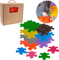 Covoraș senzorial ortopedic Woopie Puzzle 7 piese + 4 mici