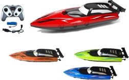 Barcă cu motor R/C cu încărcător USB - culori diferite