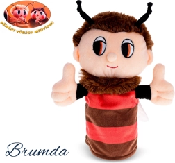 Păpușă de mână din pluș Brumda Povești cu ursuleții albine 24 cm - 1 buc