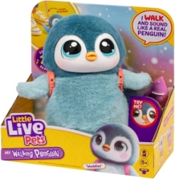 pinguin de pluș interactiv little live pets – pinguinul meu care merge