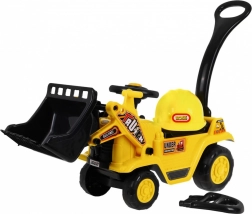 Buldozer cu pedale pentru copii cu cască