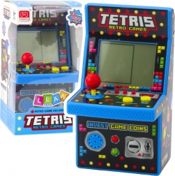 Mini automat de jocuri Retro Tetris albastru