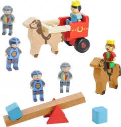 Figurine din lemn Jeujura Rege, Regină și Cavaleri