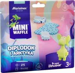 Set de construcție Mini Waffle – Diplodoc și Arctica, punguță cu 25 de piese