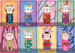 Puzzle Maneki Kokeshi 1000 piese