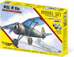 PZL P.11c avion de vânătoare 1:48 model din plastic