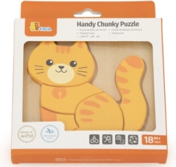 Puzzle din lemn Viga cu pisicuță roșcată