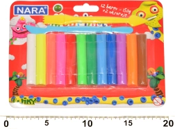 Plastilină Nara – set 12 culori cu unelte 150 g