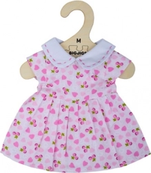 Bigjigs Toys rochii roz cu inimioare pentru păpușă 34 cm