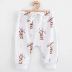 Pantaloni de trening jogger din bumbac pentru copii NEW BABY For Babies Bunny, măr. 62 (3–6 luni)
