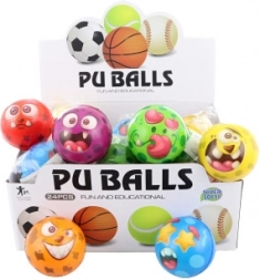 Mingea din burete cu fețe 7 cm