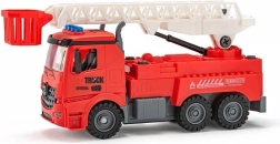 Mașină de pompieri de asamblat pe baterii, cu bormașină pentru copii