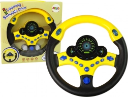 Volan interactiv galben simulator de condus Sunete Lumini