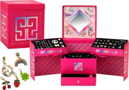 Set pentru realizarea bijuteriilor pentru copii cu mărgele și pandantive în cutie de bijuterii, 1267 piese