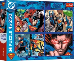 Puzzle 4x250 Curajul LUI SUPERMAN TREFL
