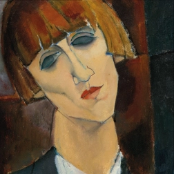 Curiosi puzzle pătrat Q Art: Doamna Kisling, 66 piese