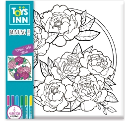 Imagine de colorat cu markere flori